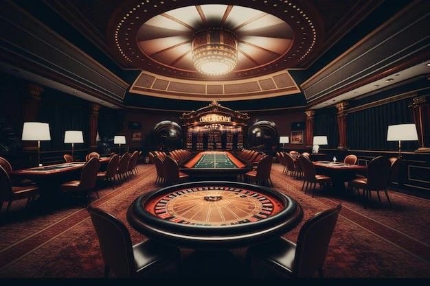 Tampilan meja Bandar Poker di platform tighnari dengan kartu dan chip permainan